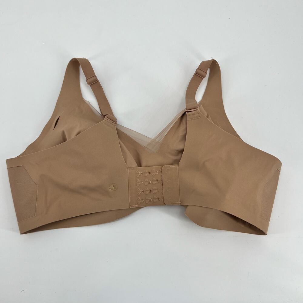 Honeylove CrossOver V-Neck Bra sand nude wireless support comfort size 42 C / D - Picture 3 of 8